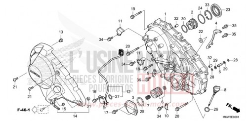 RIGHT CRANKCASE COVER (NC750XD) NC750XDM de 2021